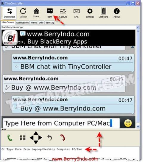 Cara BBM & SMS an DI PC Dengan Tiny Controller